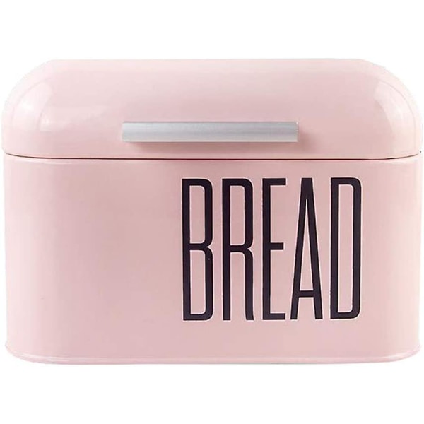 Oppbevaringsholder for benkebrød med lokk for brødkaker 2,5 l stor kapasitet, rosa