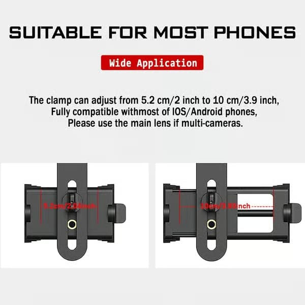 Universal Telefonadapter - Adapter til Kikkerter, Teleskop, Monokulær, Observationskikkert, Mikroskop - Passer til de fleste smartphones
