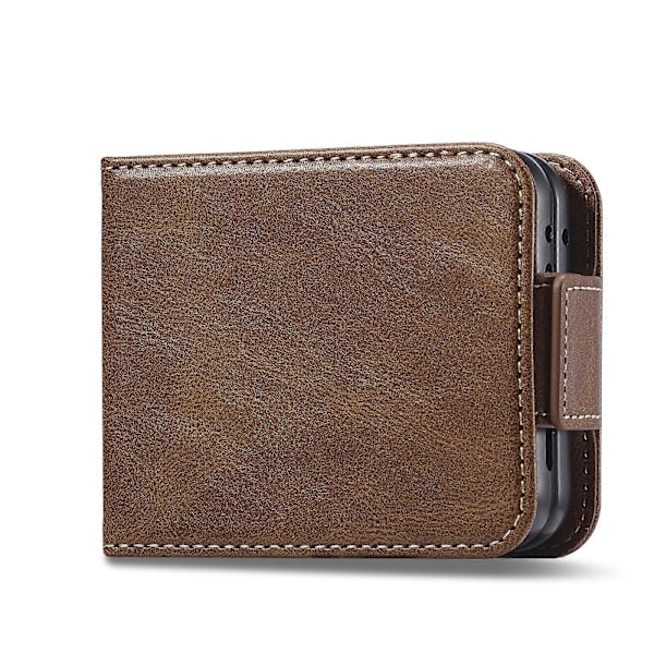 RFID-nahkainen puhelinkotelo Samsung Galaxy Z Flip5:lle Brown