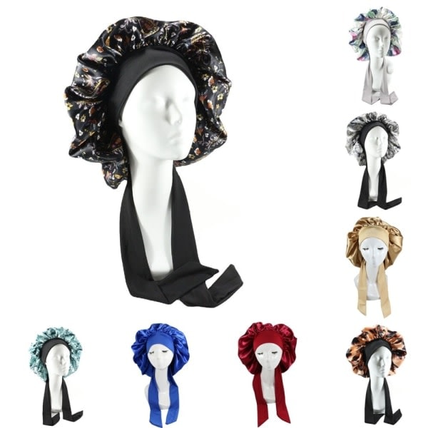 TG Naisten päähuivit Nukkumismyssy Bonnet Cover Suuri myssy Burgundi 40cm