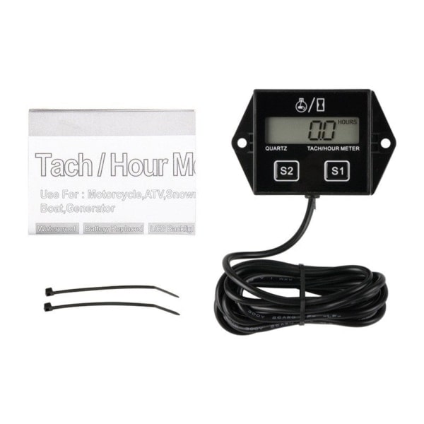 Motorcykel 2/4-takts Motor Tachotimer Timer Meter LCD Skærm Vandafvisende Bil Motor Båd Motorcykel Digital Tacho