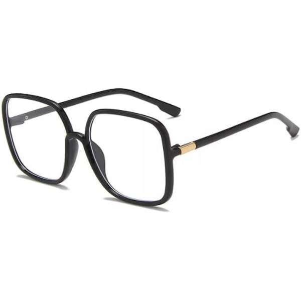 MUOTI ASUSTEET Sininen valo estävät lasit naisille Anti-heijastus UV-suodatin Tietokone Pelaaminen Lasit Retro neliö Silmälasit Black
