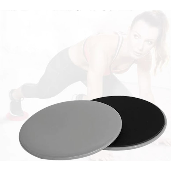 Dobbeltsidede Glidende Diske Core Sliders Ultimate Core Trainer Gym, Tæppe og Hårdt Gulv Øvelses Glidende Diske Dobbelt Hjem Grey