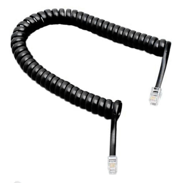 5,7 fot svart telefonforlengelseskabel Telefonkabelledning