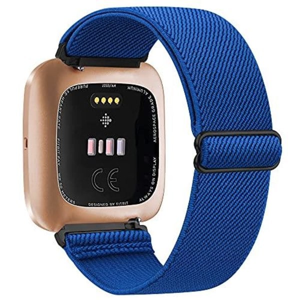 Elastisk Vævet Loop-Rem Til Fitbit Versa 3 2 Versa Lite Rem Justerbar Nylon Sport Urrem Til Fitbit Sense Rem Blue For Fitbit sense