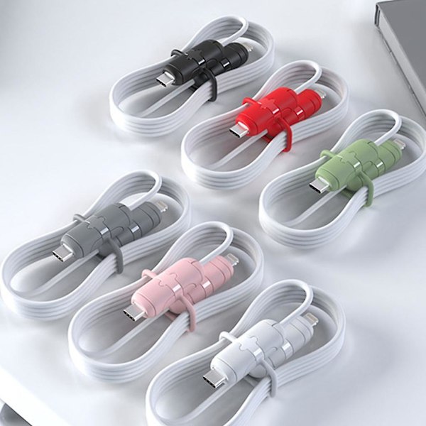 1 stk Kabelbeskytter Myk Silikondeksel For Telefon USB Lader Kabelbeskytter Red Android Universal