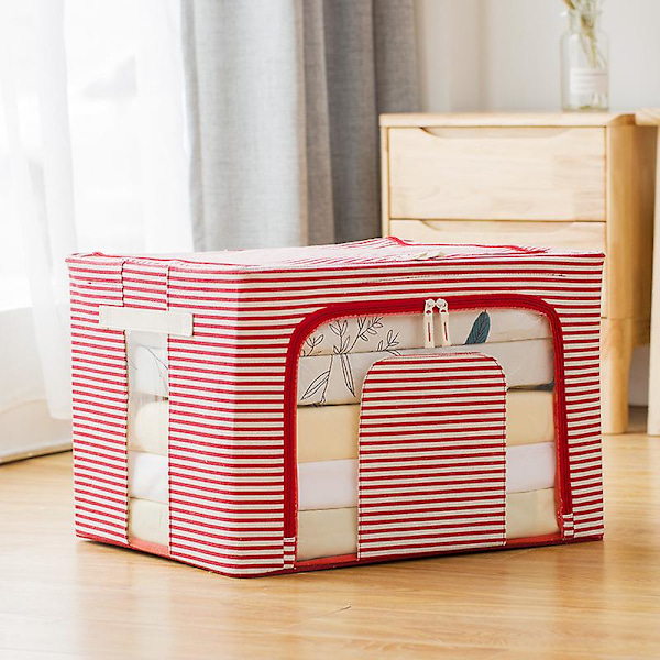 Oppgradert oppbevaringspose laget av bomull og lin, naturlig miljøvern uten stimulering, sammenleggbar, med håndtak 50 * 40 * 33cm (prøve 01) 3