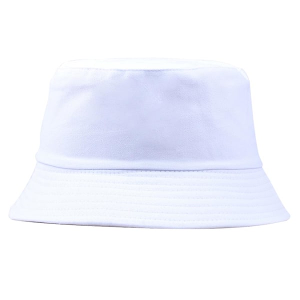Bucket Hat Bredbrättad Solskydd Vardaglig Stil Fiskehatt Solhatt Utomhus Herr Dam Bucket Keps för White