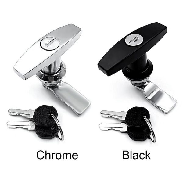 Lastbil T-handtag Lås Trailer Lås KROM Krom Chrome