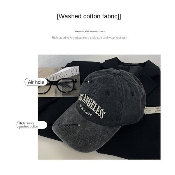 Retro Baseball Cap til Kvinder, der Viser Lille Ansigt, Blå