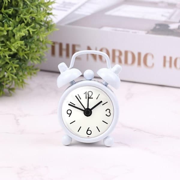 Klassisk Vekkerklokke - Klokke Hvit Hvit White White