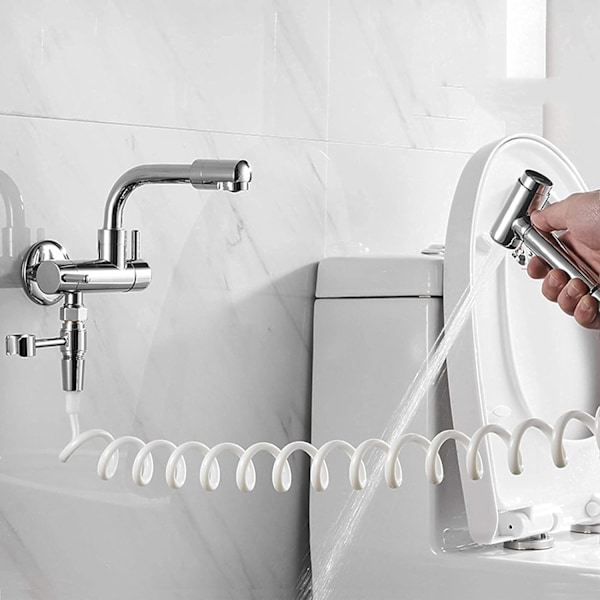 Fjedrende brusebadsslange, ABS fleksibel teleskopbruseslange, spiralformet brusebadsslange til badeværelse, toiletbruser, håndbruser - 3M