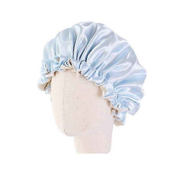 Silke Hijab Natt Søvnhette Hår Satin Bonnet Natt Søvn Barn Dusjhette Satin Hodehette