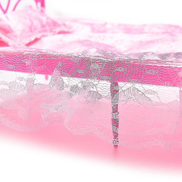1 Set Enkelsäng för Barbie Dockhus Möbler & Kudde Lakan Färg Slumpmässig
