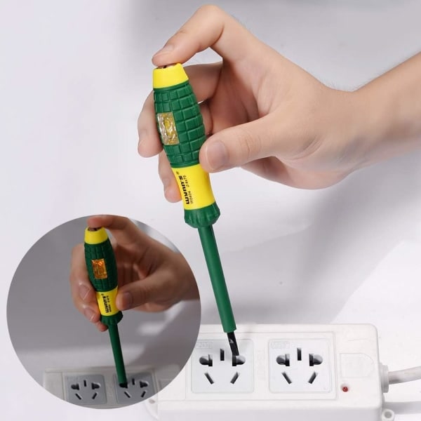 Spänningstestare, Handtest Elektrisk skruvmejsel 220V Elektrisk testare Penna 220V Spänning Elektrisk testare Penna med spänningstestdetekteringseffekt