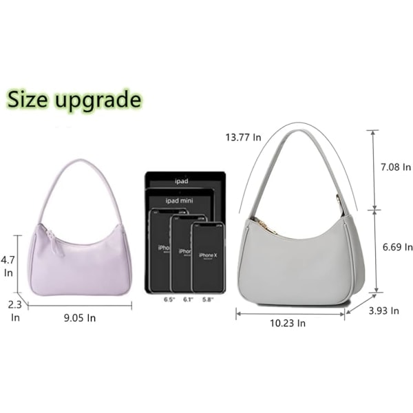 Naisten olkalaukut, käsilaukku Mini Clutch -laukku vetoketjulla gray