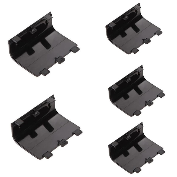 5 stk Batterideksel Erstatningsdeler for Xbox One-kontroller Black