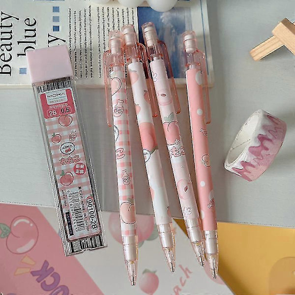 Zoecor Kawaii Mekanisk Blyant Tegneserie | Skoleartikler Mekaniske Blyanter - Kawaii - 1 Green Reifll
