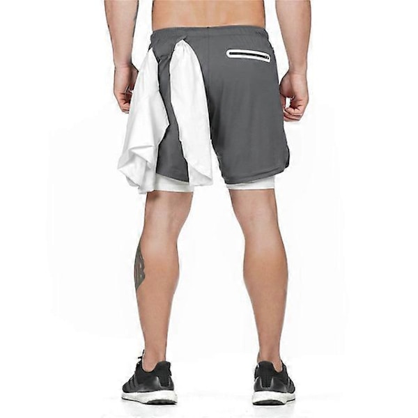 Løpeshorts for menn, sportsshorts for menn Dark gray XL