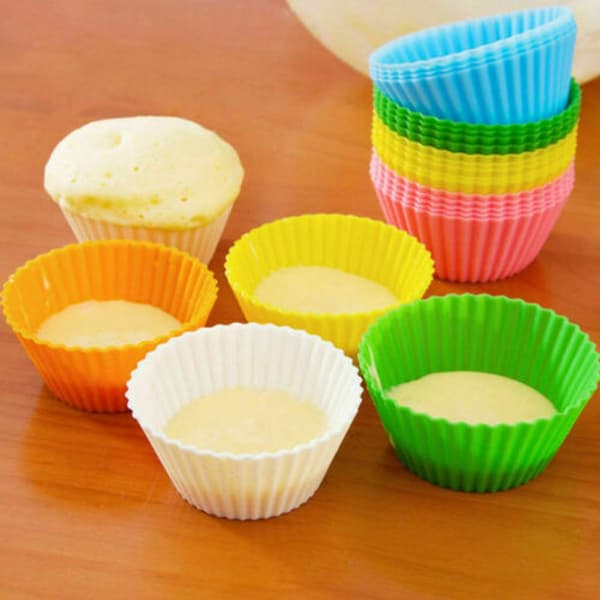 24 Pak Silicone Muffinsform Bageform Muffinsæt (Sort)