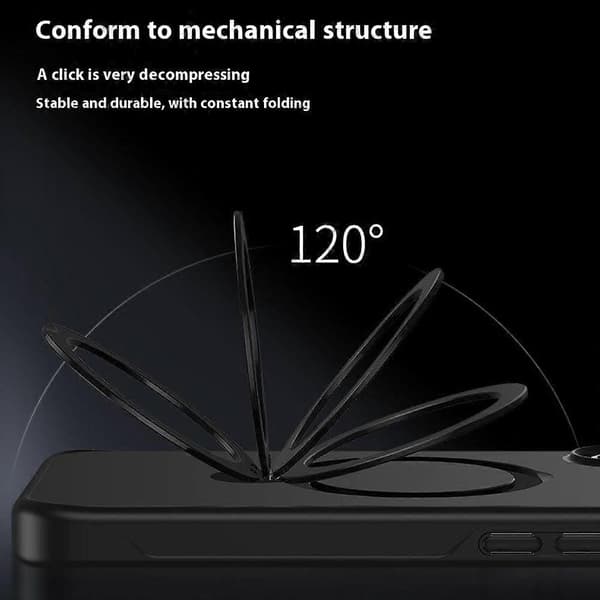 iPhone 16 Pro -kotelo, yhteensopiva MagSafe PC+TPU -pyörivän jalustan kanssa