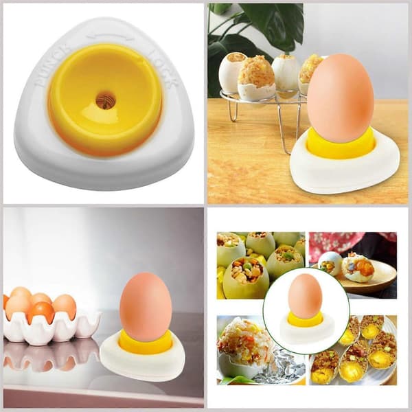 Eggekutter Eggplukker, Eggplukker, Kyllingegg-hulltaker, Eggseparator for Rå Egg med Lås, Halvautomatisk