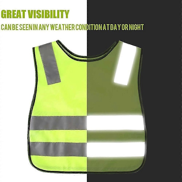 2 st Reflexvästar för Barnsäkerhet green