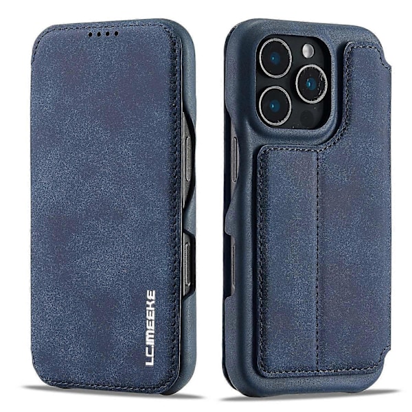 LC.IMEEKE Til iPhone 16 Pro Max Etui Kortholder Stativ Læder Telefon Cover Multicolor Style A