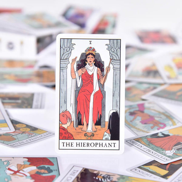 Tarotkort med moderne illustrationer