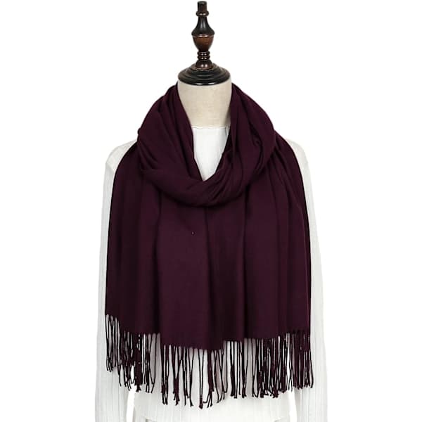 Dame Tørklæder Pashmina Sjaler og Wraps til Bryllupssjaler til Kvinder Vinter Pink-2