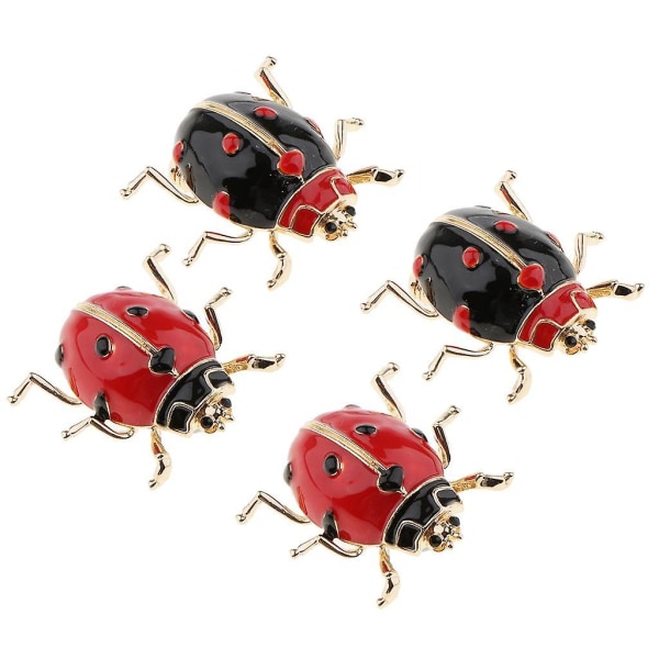 4kpl Lovely Insect Ladybird rintakoru Leppäkerttu rintaneula vaatteet asusteet