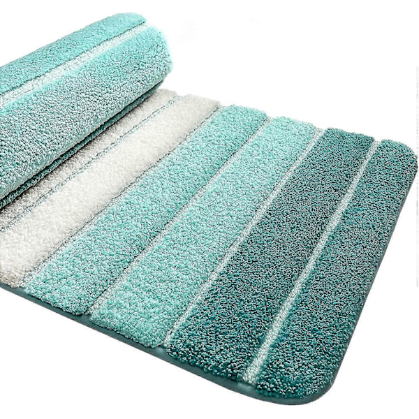 Halksäker Badmatta, Extra Mjuk Badrumsmatta, Maskintvättbar, Vattenabsorberande, 40 X 60 Cm, Turkos