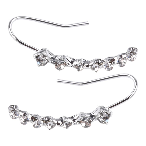 Classic 7 Crystals Ear Cuffs Hoop Örhängen Inläggningar Zircon Örhängen Clips Smycken
