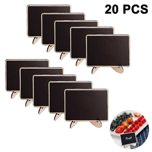 20-pack Mini Svarta Tavlor Skyltar Med Flytande Krittmarkör Square