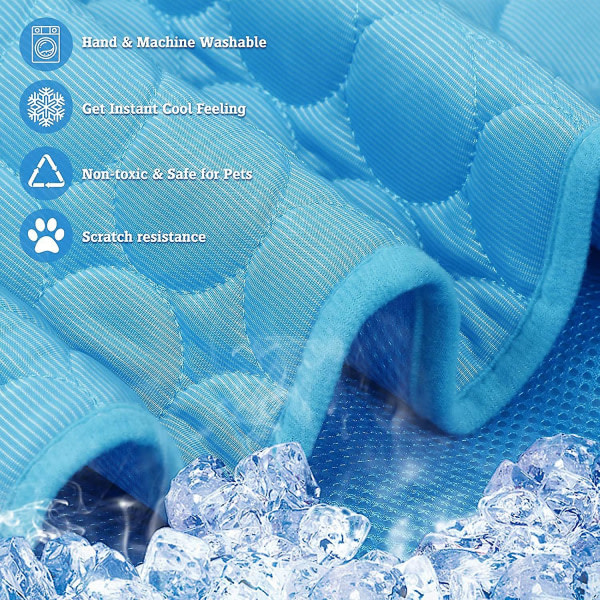 Sininen 70*100cm koiran jäähdytystyyny kissan jäähdytystyyny geelijäähdytystyyny kissan ja koiran jäähdytystyyny