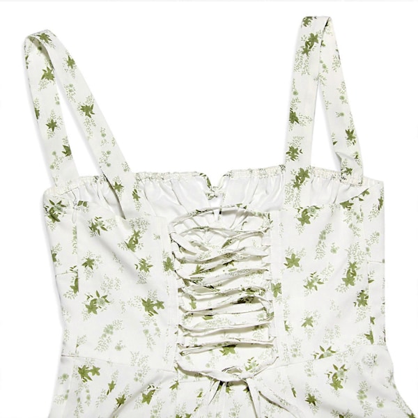 Slip-hame Naisten Kesämekko Rento Boheemi Hihaton Spagettiolkaiminen Pitkä Rantamekko Aurinkomekko Green S
