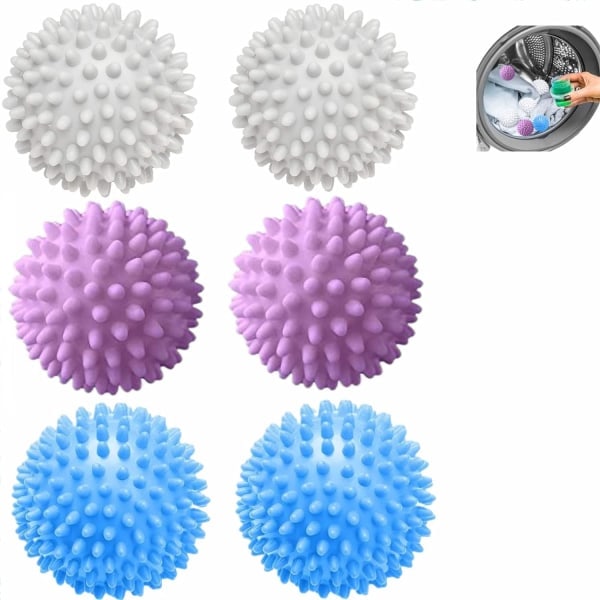 6pcs Laundry Ball for Washing Machine, Tumble Dryer, Reusable, for Home Clothes Cleaning