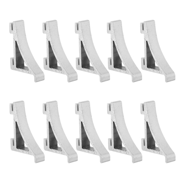 10 stk Fryserhylle Klips Kjøleskap Støtte Kroker Kjøler Hylle Brakett Silver 4.00X2.50X0.90CM