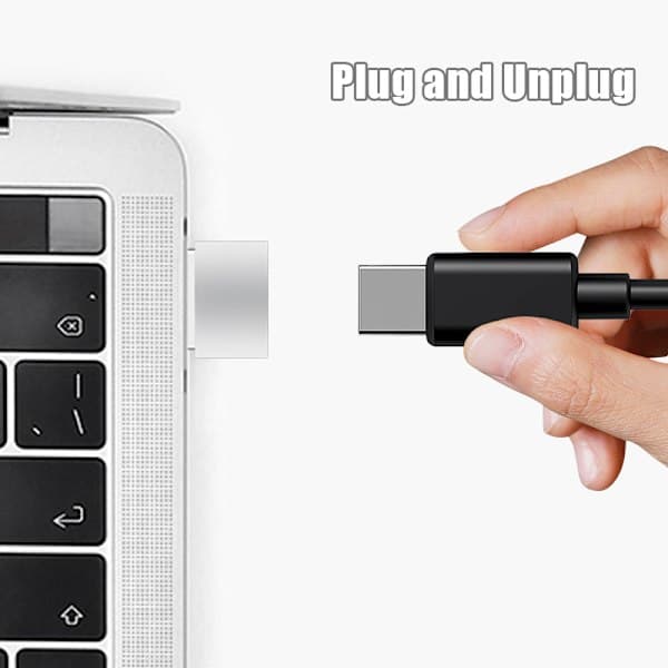 Sovitin USB-C (naaras) - USB-A 2.0 (uros) hopea