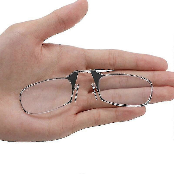 Upouusi Legless Nenälukulaseja Miehille ja Naisille Kannettava Liimapuhelin Ultraohut Lasikotelo Transparent 200