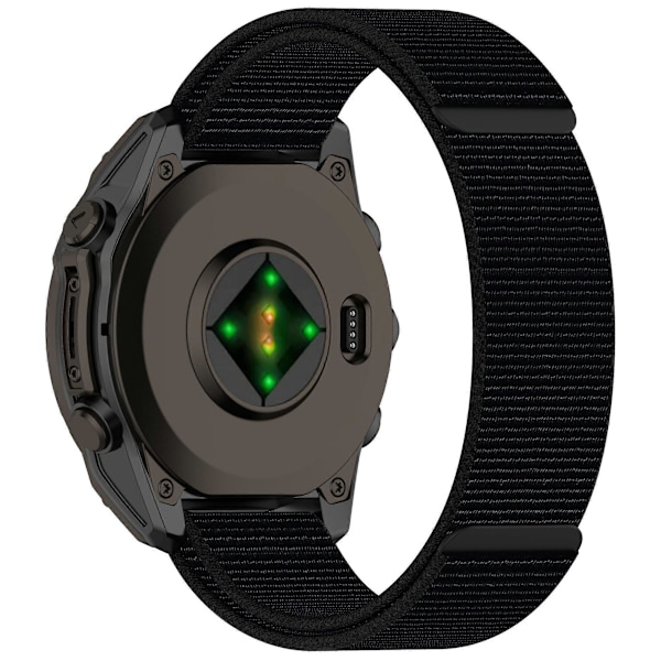 Armband i Nylon för Garmin Fenix 8 43mm/ Garmin Fenix 7S/ 6S - Justerbar Black