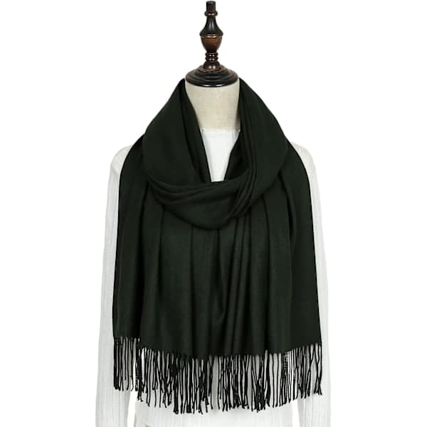 Dame Tørklæder Pashmina Sjaler og Wraps til Bryllupssjaler til Kvinder Vinter army green