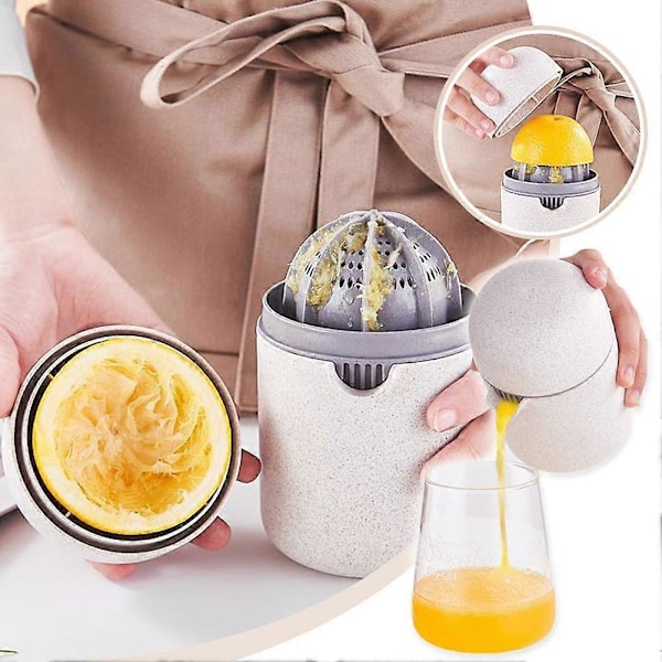 Manuel Citronpresser Simpel Manuel Citrus Juicer Bærbar Lime Juicer Kop White