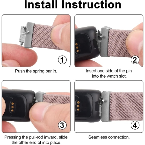 Elastiske stropper for Fitbit Inspire 2 - 3-pak elastiske armbånd