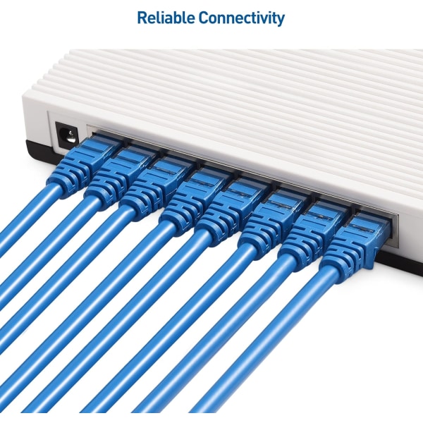 5-pakkaus 10 Gbps:n Cat6-lyhyt Ethernet-kaapeli (Cat6-kaapeli, Cat 6 -kaapeli)