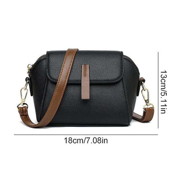 Mjuk Läder Crossbody Väska, Axelväska för Kvinnor Crossbody Skalväska Black