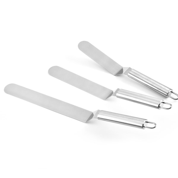 Vinklede konditorspatler - 3 vinklede konditorspatler glasur P