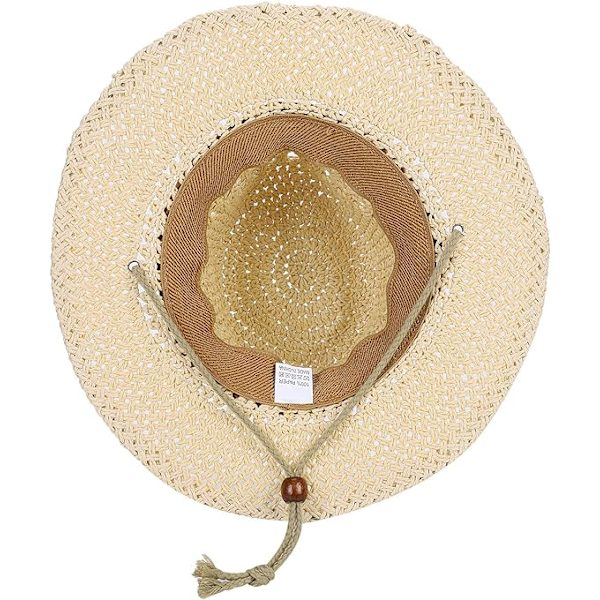 Hopfällbar Cowboyhatt Formbar Bred Brätte Solskydd Halmhattar Vuxna Vår Sommar Anti UV Solhatt Resa Strandmössa