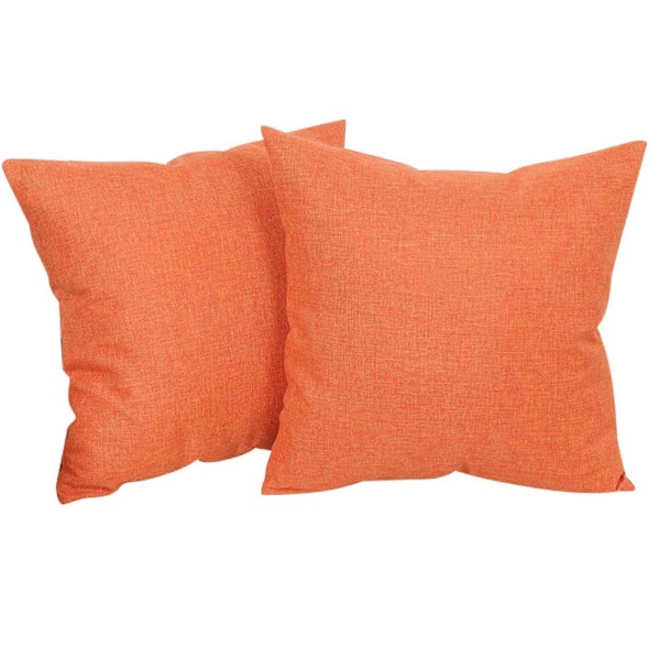 Putevar i lin-look for hjemmet, dekorative, til sofa, soverom, bil, med glidelås Orange 50*50cm