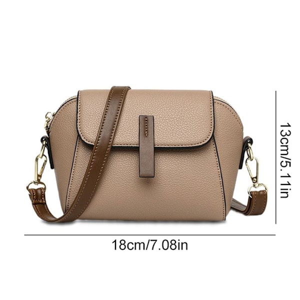Mjuk Läder Crossbody Väska, Axelväska för Kvinnor Crossbody Skalväska Khaki